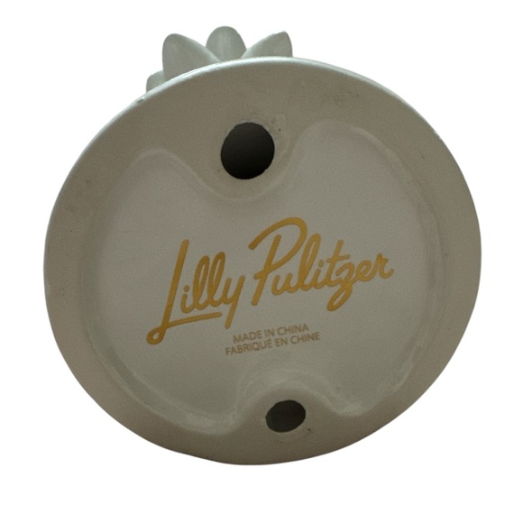 Lilly Pulitzer Ceramic Palm Candle Stick Holder and Two Lilly Candles - Picture 5 of 6